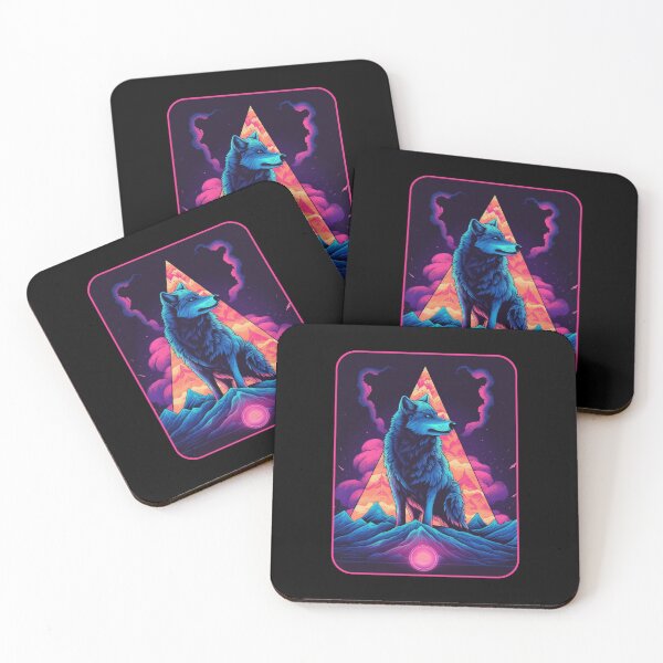 Item preview, Retro Futuristic Angry Wolf Design designed and sold by MKDSN.