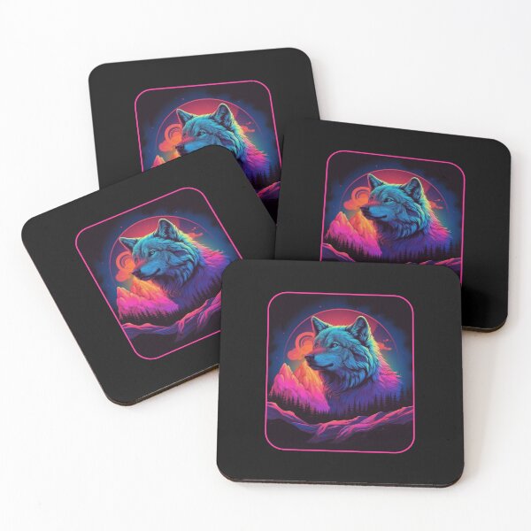 Item preview, Retro Futuristic Wolf Design designed and sold by MKDSN.