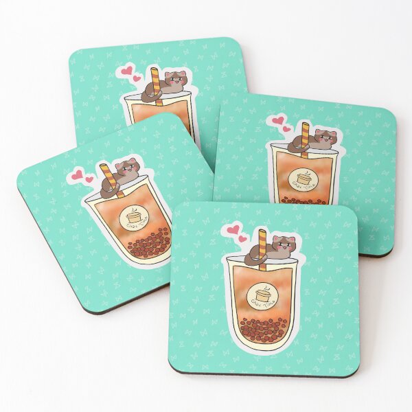 Item preview, Bubble Tea Loving Kitty designed and sold by eyriian.