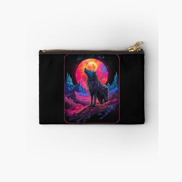 Item preview, Retro Futuristic Wolf Howling designed and sold by MKDSN.