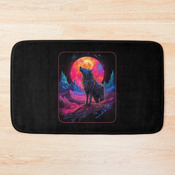 Item preview, Retro Futuristic Wolf Howling designed and sold by MKDSN.
