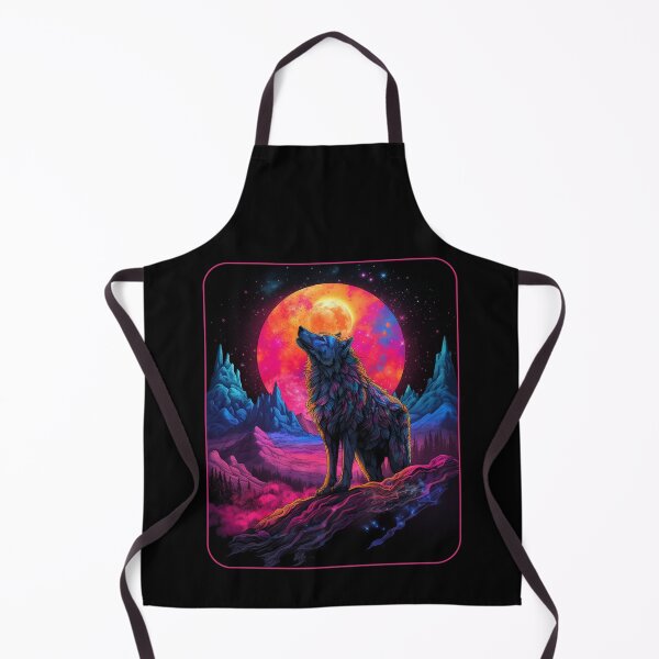 Item preview, Retro Futuristic Wolf Howling designed and sold by MKDSN.