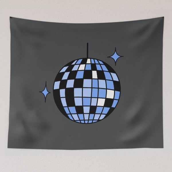 Item preview, Retro disco ball blue designed and sold by wonderxwander.