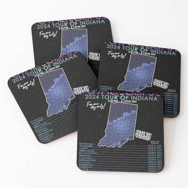 Item preview, Total Solar Eclipse 2024 Tour of Indiana designed and sold by Nerd Shizzle.