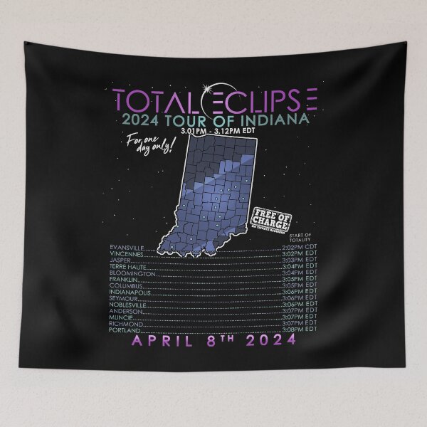 Item preview, Total Solar Eclipse 2024 Tour of Indiana designed and sold by Nerd Shizzle.