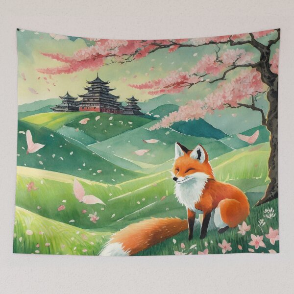 Item preview, Fox in the rose rain designed and sold by TBMdesigns.