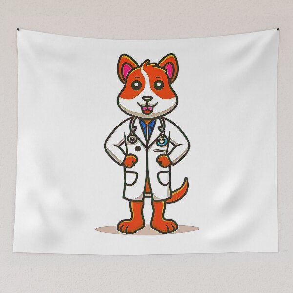Item preview, Dog wearing a doctor suit designed and sold by michplante60.