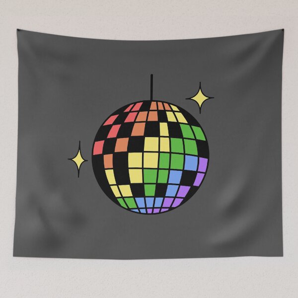 Item preview, Retro disco ball rainbow designed and sold by wonderxwander.