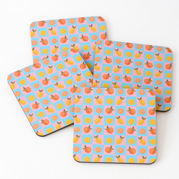 Item preview, Pink and blue pattern zesty pair tutti frutti designed and sold by BosskaDesign.