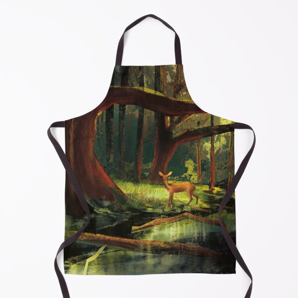 Item preview, A deer in it's natural habitat - the lush, green forest designed and sold by Kat-D-Art.