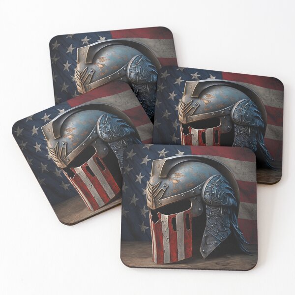 Item preview, Traditional Spartan Helm American Flag Art designed and sold by Jades-Corner.