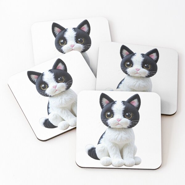 Item preview, Cute black white kitten designed and sold by Lumen-art.
