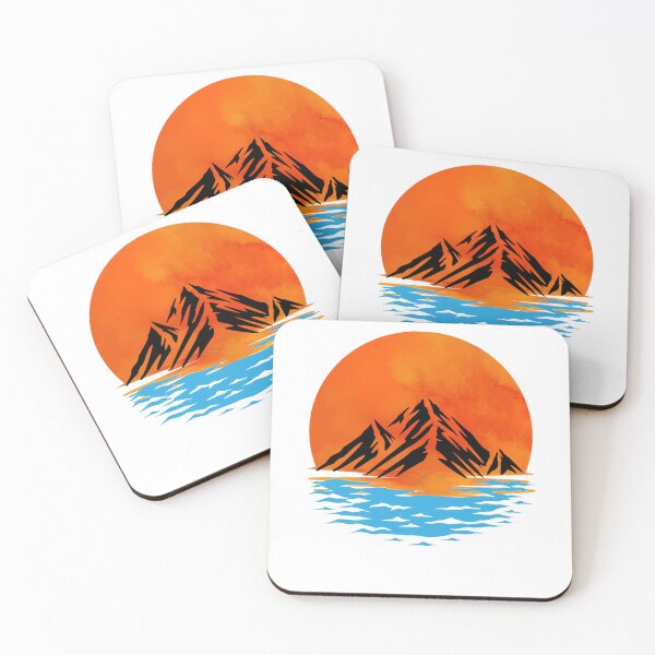 Item preview, Mountains against the background of the setting sun designed and sold by StonePine.
