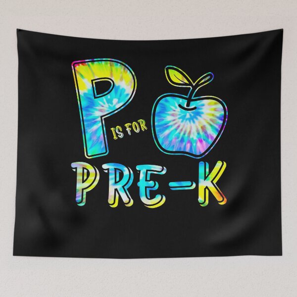 Item preview, P is For Pre-k Teacher Tie Dye Back to School Pre-k Kinder designed and sold by MobyStickers.