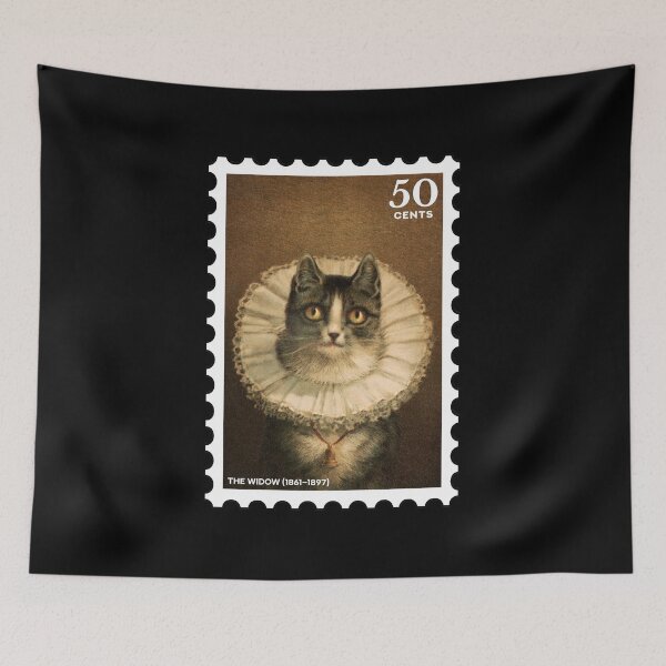 Item preview, vintage cat portrait stamp designed and sold by RabbitK.