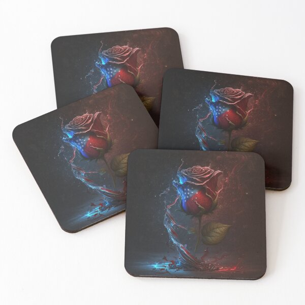 Item preview, Patriotic Rose American Flag Art designed and sold by Jades-Corner.