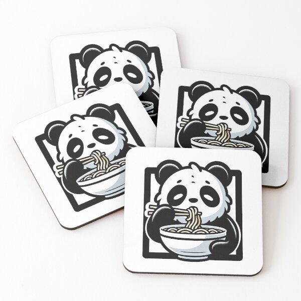 Item preview, cute panda eating ramen designed and sold by rizaldz.