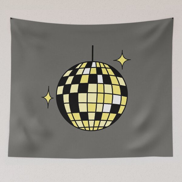 Item preview, Retro disco ball yellow designed and sold by wonderxwander.