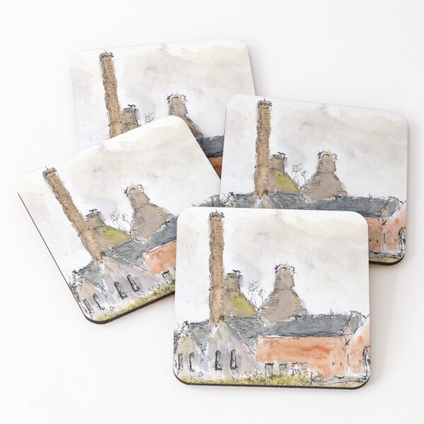 Item preview, Rainy Factory in Longton Stoke-on-Trent - Urban Sketch designed and sold by paleheather.