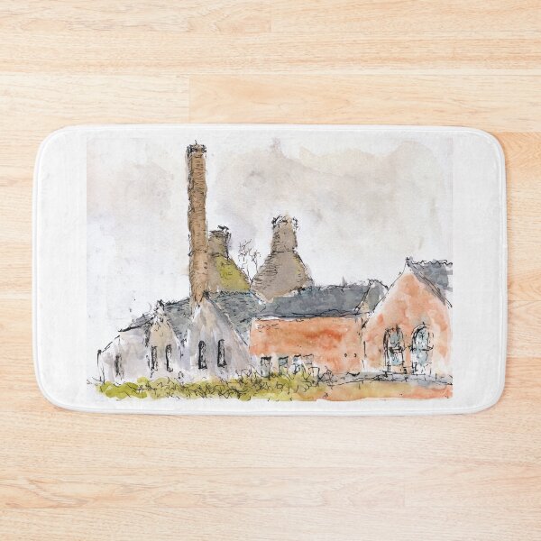 Item preview, Rainy Factory in Longton Stoke-on-Trent - Urban Sketch designed and sold by paleheather.