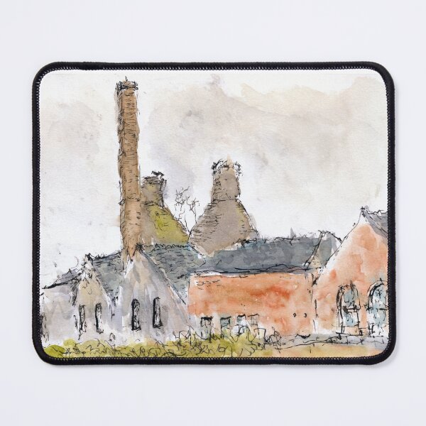 Item preview, Rainy Factory in Longton Stoke-on-Trent - Urban Sketch designed and sold by paleheather.