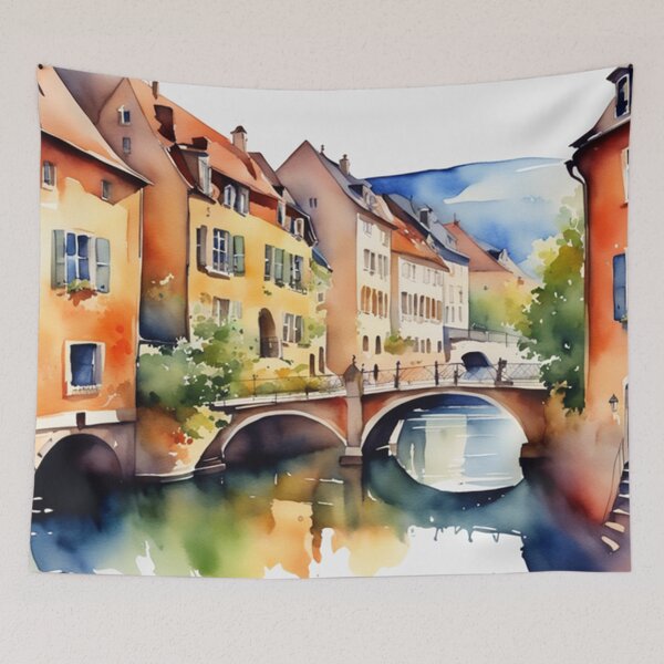Item preview, Beautiful Watercolor Europe Landscape 27 designed and sold by Yzakreativ.