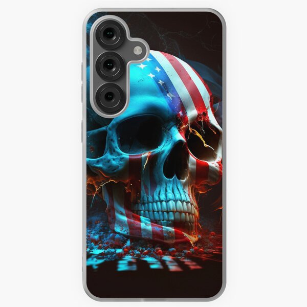 Item preview, American Flag and Skull Art designed and sold by Jades-Corner.