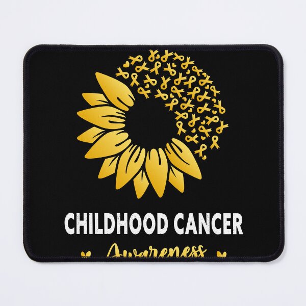 Item preview, Sunflower Yellow Gold Childhood Cancer Awareness Ribbon designed and sold by MobyStickers.
