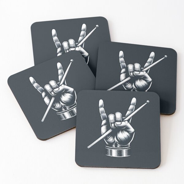 Item preview, Drummer Drums Band Musician Devil Horns Pose designed and sold by Infinitee8hirts.