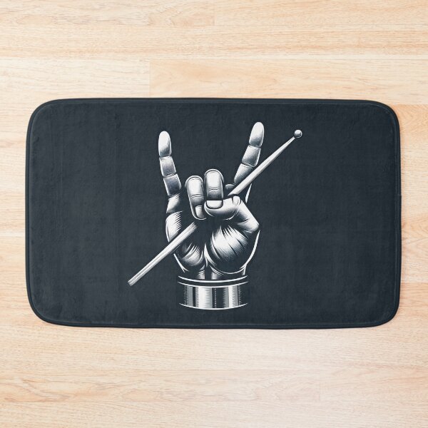 Item preview, Drummer Drums Band Musician Devil Horns Pose designed and sold by Infinitee8hirts.