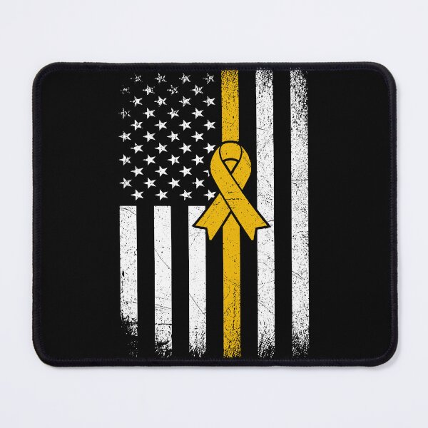 Item preview, Childhood Cancer Awareness Distressed American Flag Ribbon designed and sold by MobyStickers.