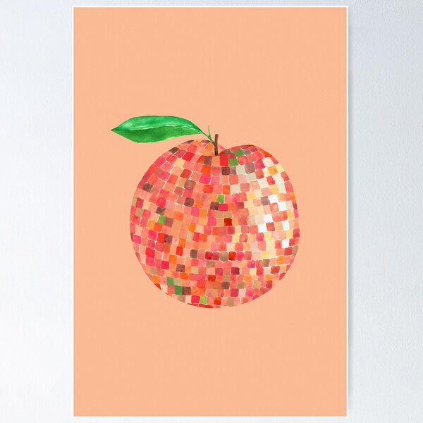 Item preview, Disco Ball Peach designed and sold by papierquarell.