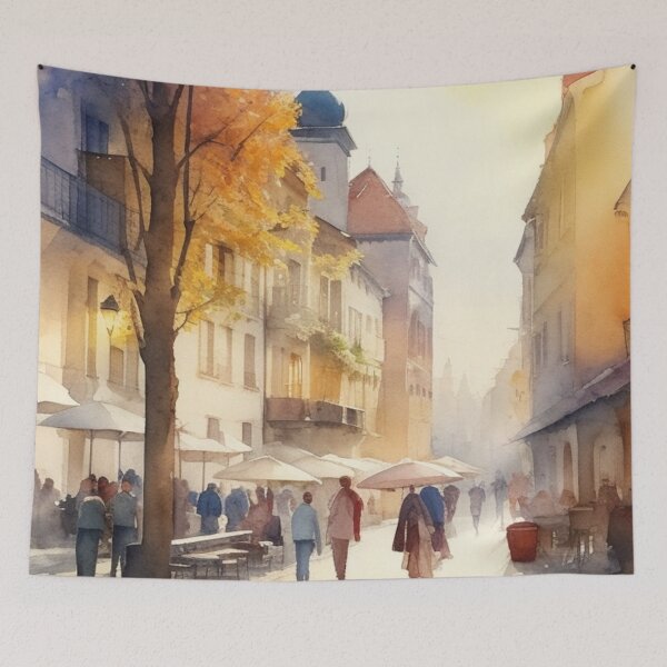 Item preview, Old Town Belgrade-Watercolor Art designed and sold by TondoMeander.