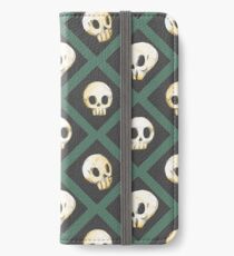 Vinilo o funda para iPhone Tiling Skulls 3/4 - Verde
