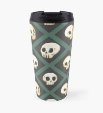 Tiling Skulls 3/4 - Green Travel Mug