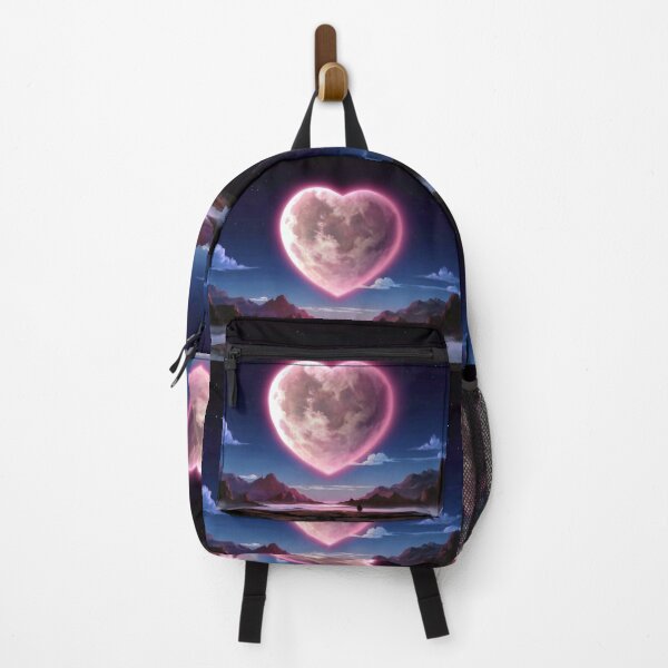 Item preview, Moon in pink heart shape designed and sold by M-Y-A-R-T-.