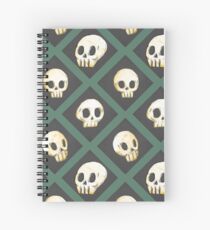 Tiling Skulls 3/4 - Green Spiral Notebook