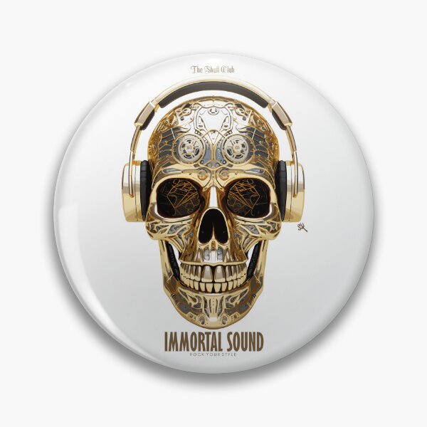 Item preview, Immortal Sound - The Skull Club, skull, skull, headphones designed and sold by HIGUMAX.