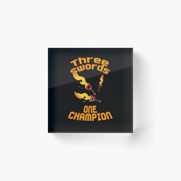 Item preview, Three Swords, One Champion - Liam Kit Design - Bedwars (Orange) designed and sold by TyxShop.