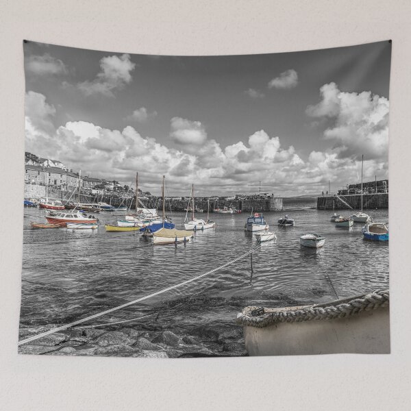 Item preview, Mousehole Harbour, Cornwall, England, Selective Colouring designed and sold by Paul Thompson Photography.