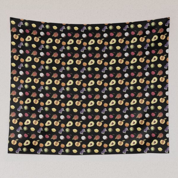 Item preview, The Fruits pattern 4 black designed and sold by AnnCamellia.