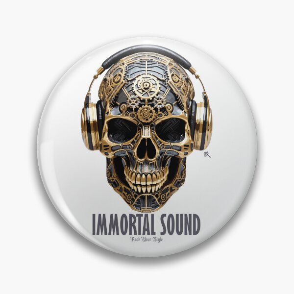 Item preview, Immortal Sound - The Skull Club, skull, skull, headphones designed and sold by HIGUMAX.