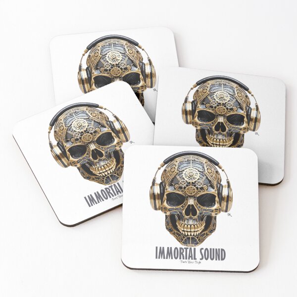 Item preview, Immortal Sound - The Skull Club, skull, skull, headphones designed and sold by HIGUMAX.