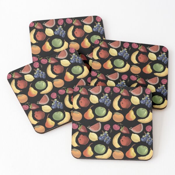 Item preview, The Fruits pattern 5 black designed and sold by AnnCamellia.