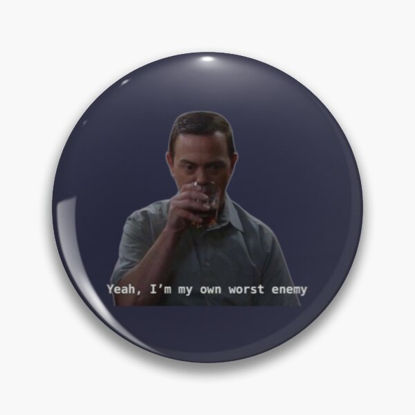 Item preview, "I'm my own worst enemy"- Boyle,Brooklyn Nine-Nine. designed and sold by Meraki-lavi.