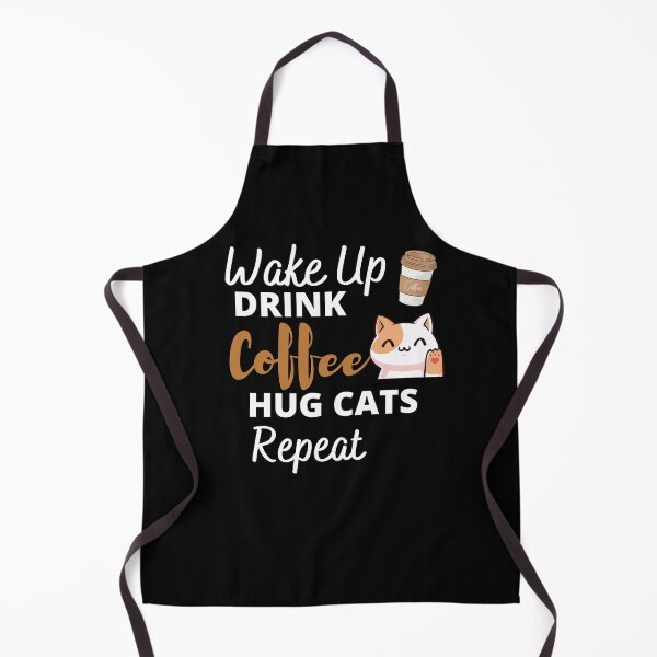Item preview, Wake Up Drink Coffee Hug Cats Funny Cat Quotes designed and sold by Joanne's Art.