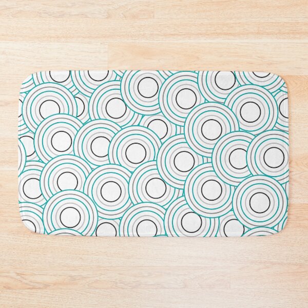 Item preview, white circles with cyan large designed and sold by colorofmagic.