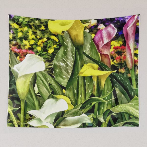 Artikelvorschau, Calla-Lilien und -Pansies entworfen und verkauft von Susan Savad.
