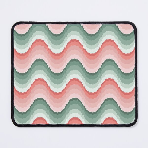 Item preview, Bargello wave pattern in pink and green designed and sold by colorofmagic.