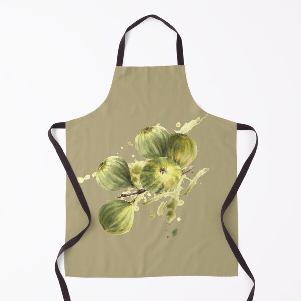 Item preview, Ripe green fig fruit sticker hand-drawn watercolor illustrations  designed and sold by BartolArt.